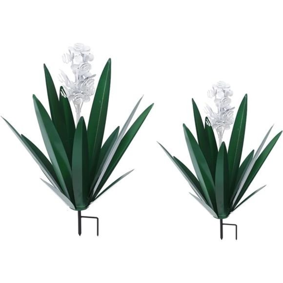 2pcs Tequila Rustic Sculpture DIY MetalAgave Plant Home Decor Rustic HandPainted - Picture 1 of 6